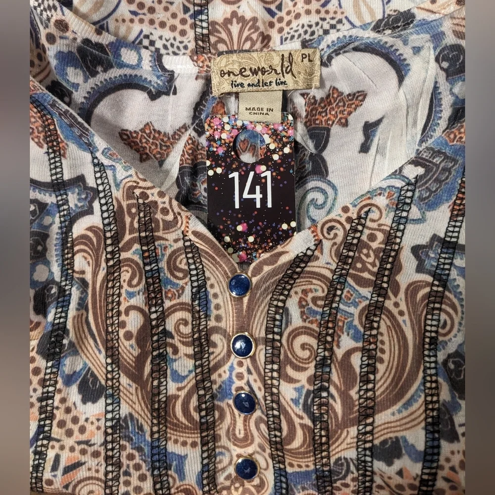 5/$25 One World Blouse - Picture 3 of 4